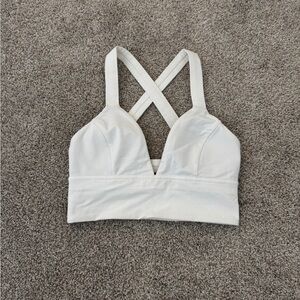Lululemon Sweat Your Heart Out Bra White Size 4
